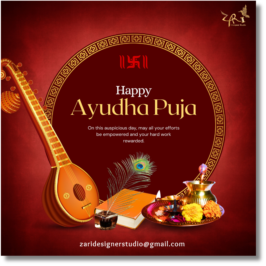 Happy Ayudha Puja Brand Art